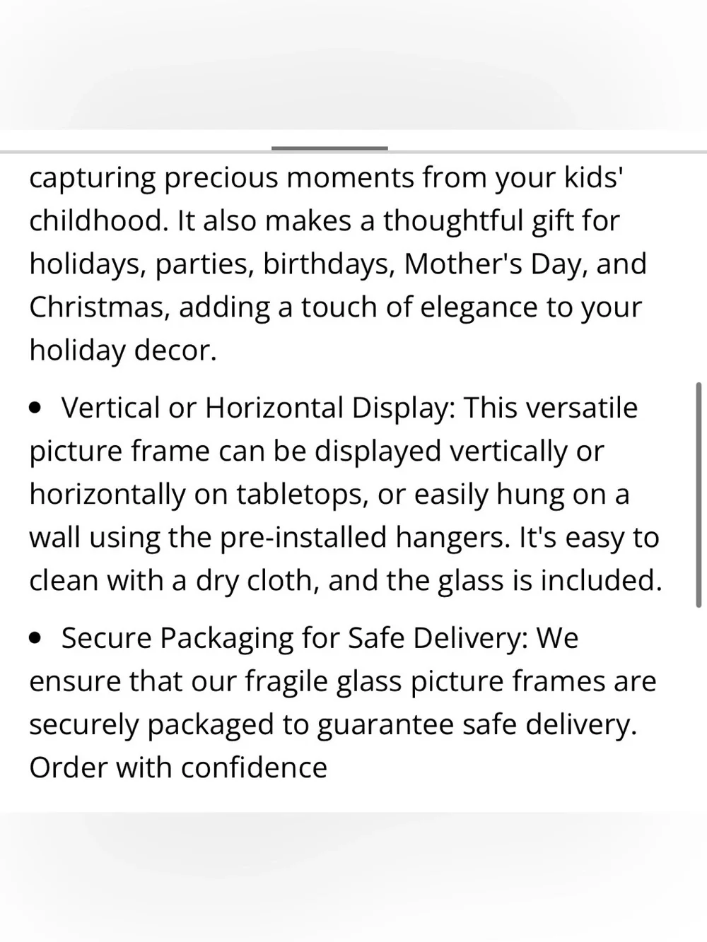 Metal Picture Frames 8x10” (2-Pack) BLACK